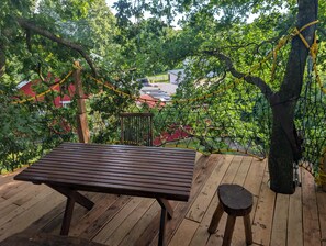 Outdoor dining - Holiday Home 'Ginas Ferienhaus' with Private Terrace, Private Garden and Wi-Fi (Eggstedt)