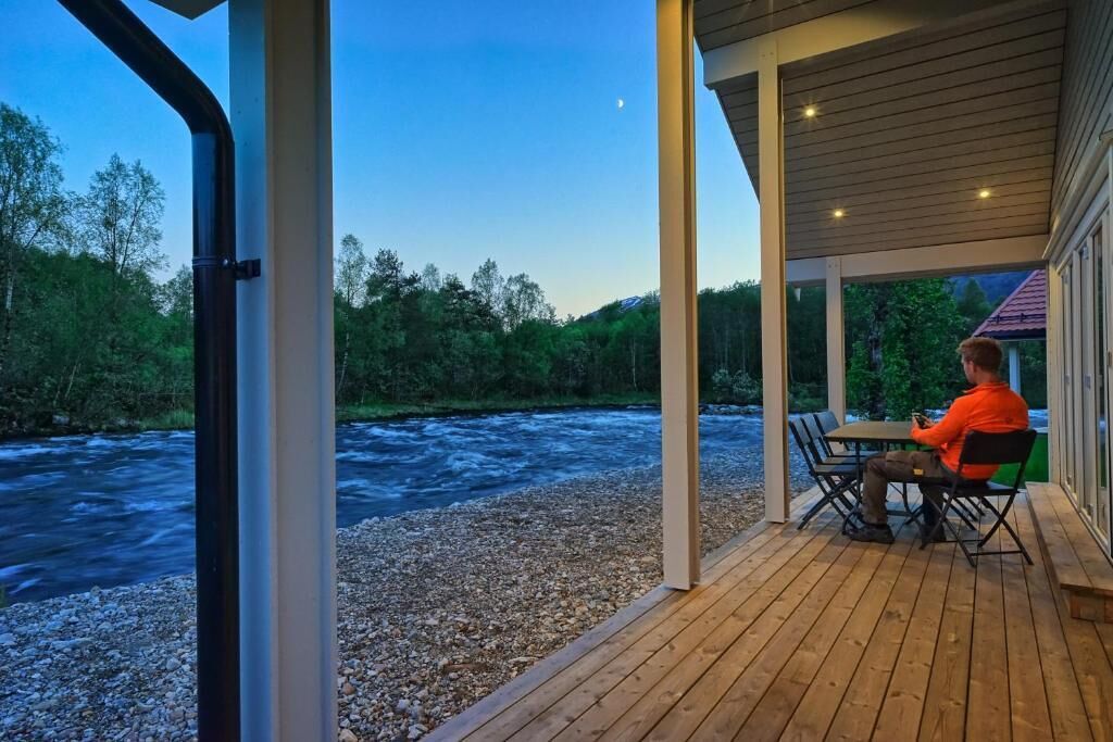 Premium Cabin, River View | Outdoor dining