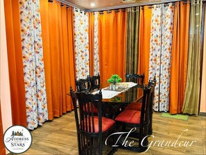 Dining - Boutique Stay, "Address Under the Stars", 5-bedroom farmhouse in Dharamshala (Dharamshala)
