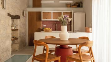 Villa | Wohnbereich | 50-Zoll-Smart-TV mit Satellitenempfang, Kamin, Netflix