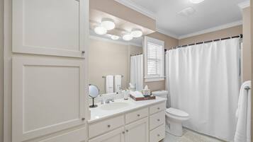 Next to the upstairs king bedroom with ample natural light.