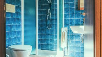 Double Room, Valley View | Bathroom | Shower, hair dryer, towels, soap