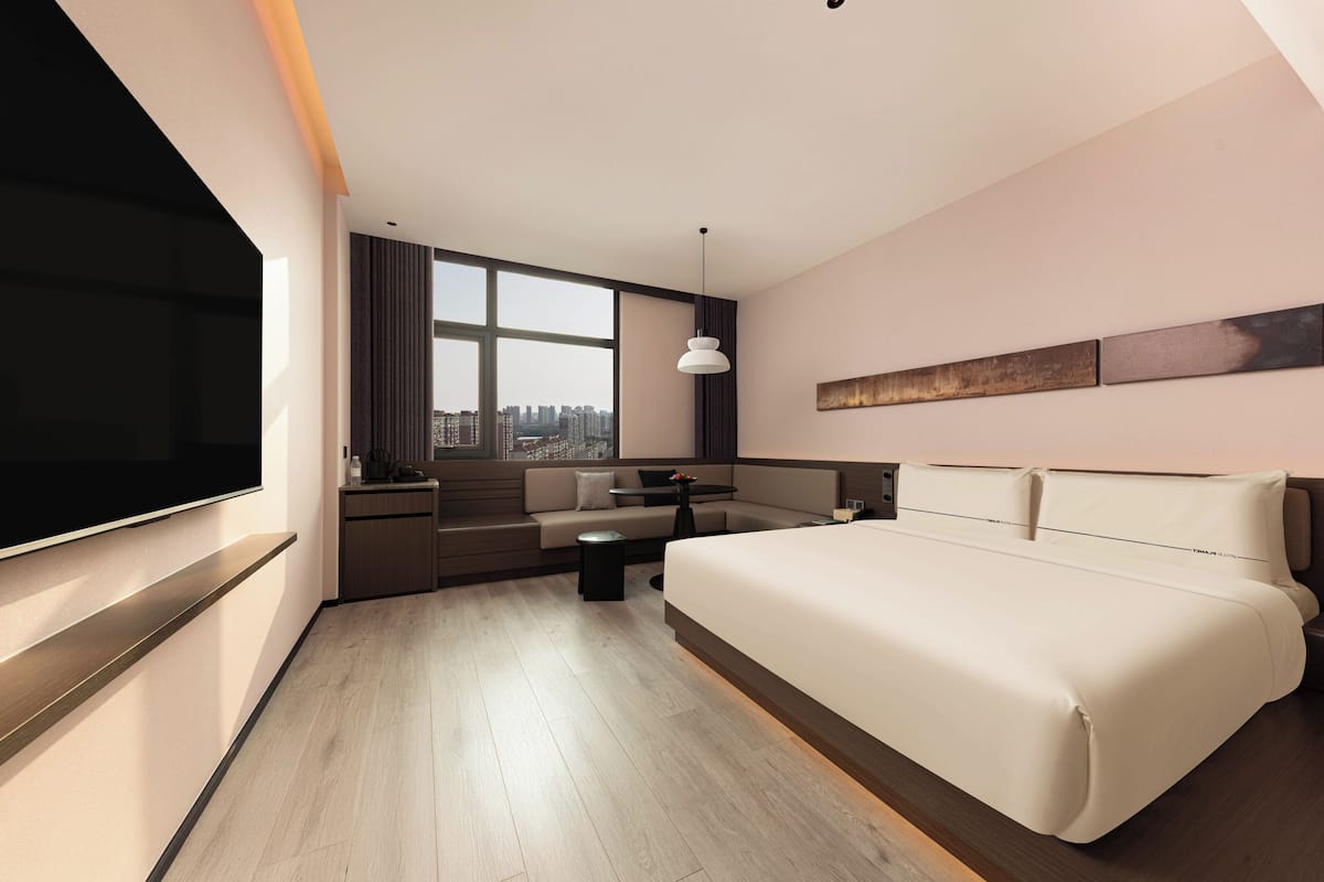 Habitación doble ejecutiva, vista a la ciudad | Ropa de cama de alta calidad, edredón y camas con efecto memoria