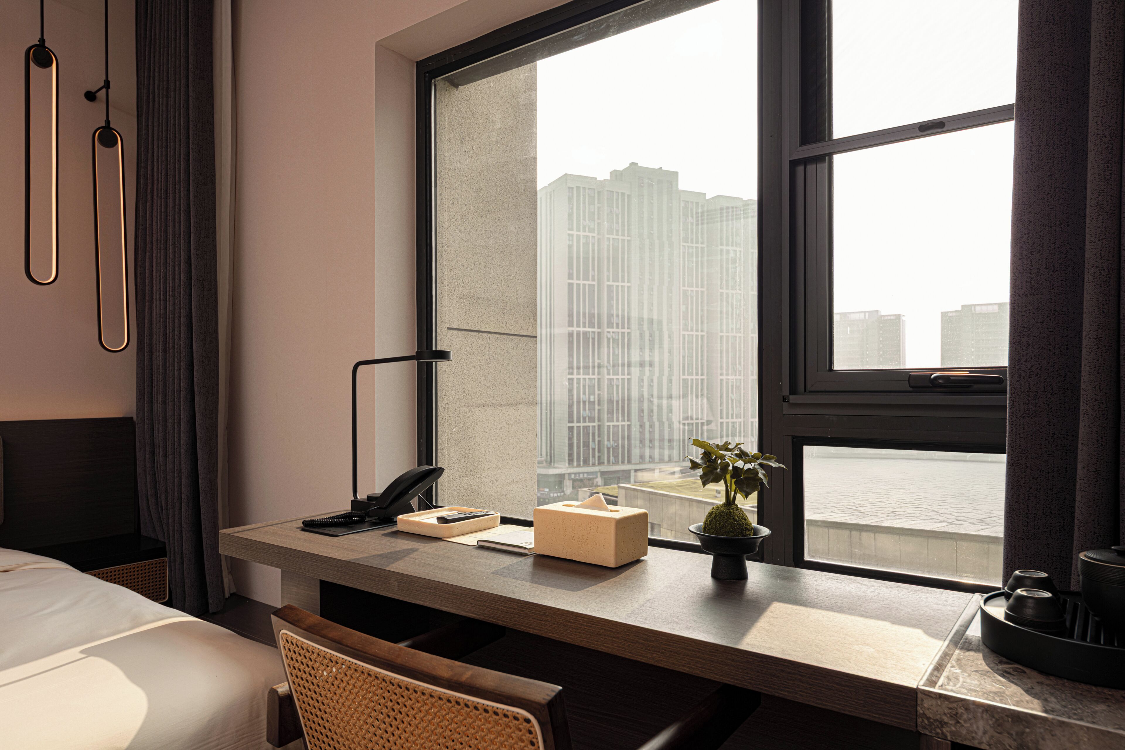 Twin Room, City View | Desk, laptop workspace, free WiFi