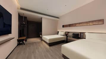 Twin Room, City View | Desk, laptop workspace, free WiFi