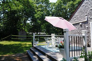 Outdoor dining - Family-Friendly Cape Cod Retreat with Backyard (Sandwich,)