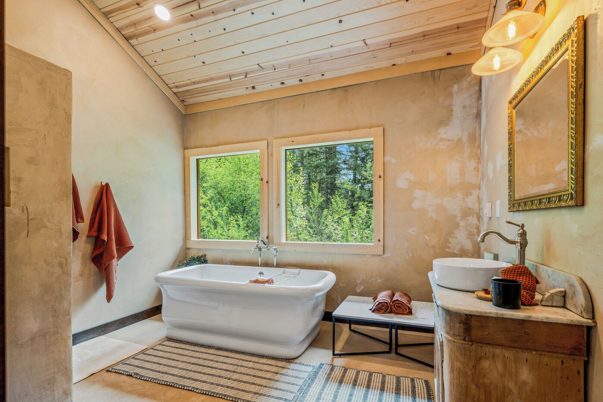 Towels, soap, toilet paper