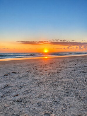 Vlak bij het strand
