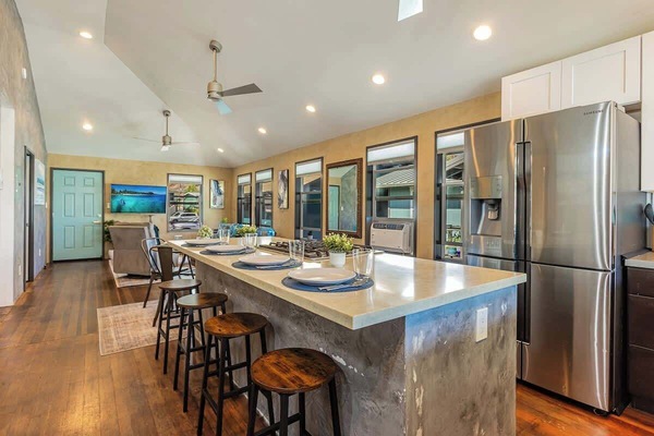 Seating at breakfast bar