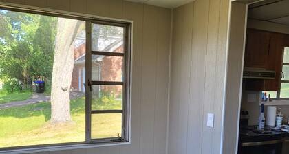 2-bed historic Lustron home newly remodeled, modern interior. Nearby shopping!