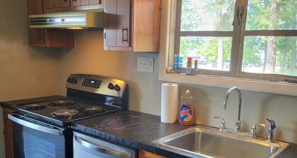 2-bed historic Lustron home newly remodeled, modern interior. Nearby shopping!