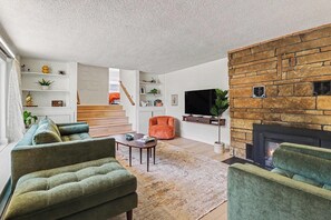 TV - Mid-Century Modern Pet-Friendly Home near Beach (Manistee)