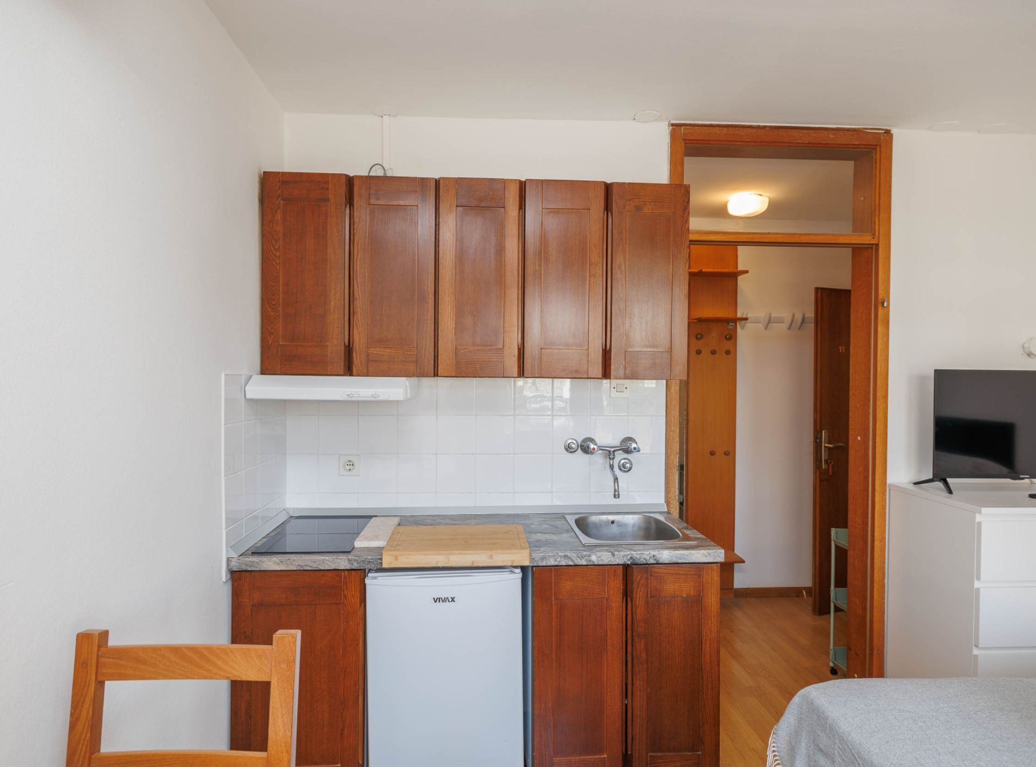 Studio (Studio Apartment with Terrace) | Cuisine privée | Réfrigérateur