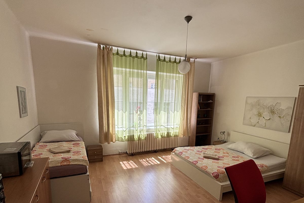 In-room safe, desk, laptop workspace, blackout curtains