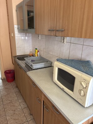 Deluxe-Apartment | Eigene Küche | Kühlschrank, Mikrowelle, Ofen, Herdplatte