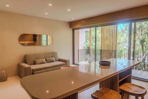 TV, offices - Luxury 1BR Aflora Retreat in Aldea Zama with  pool (Tulum)