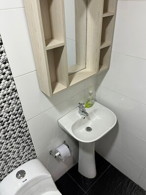 Shower, towels, soap, toilet paper - hotel y club pueblito quindiano (Circasia)