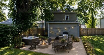Near Louisville/Bourbon Trail/Hot Tub+Fire Pit+BBQ Grill & Cornhole