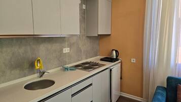 Apartment, 2 Bedrooms, Balcony, River View | Private kitchen