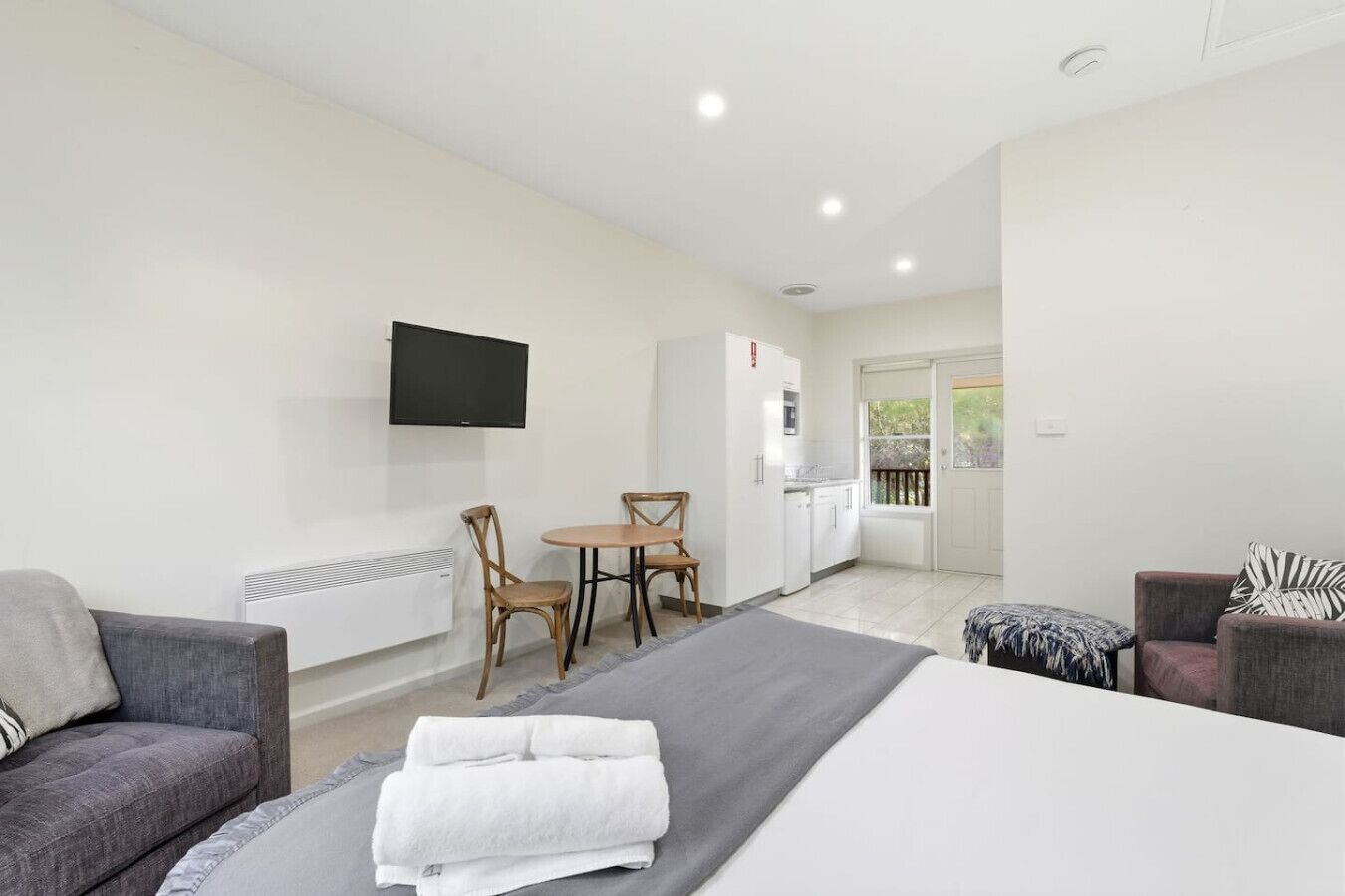Iron/ironing board, travel crib, bed sheets