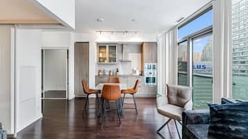 Standard Apartment, 1 Bedroom, Non Smoking | Living area | 50-inch TV with digital channels