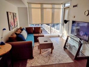 Apartment, Balcony, City View | Living area - Downtown City View Escape (Toronto)
