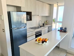 Apartment | Private kitchen - Rbk Amplio Dpto Familiar con linda vista (Concón)