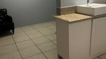 Towels, soap, toilet paper