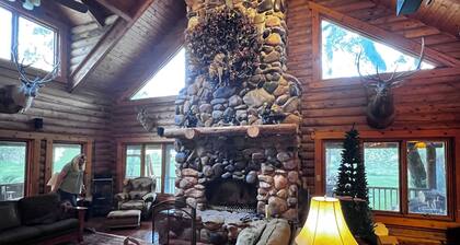 Secluded forest cabin with lush yard and great loft.Recreation of all types near