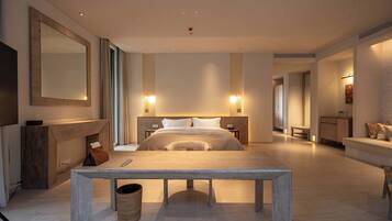 Deluxe Double Room, Courtyard View | Minibar, desk, laptop workspace, blackout drapes