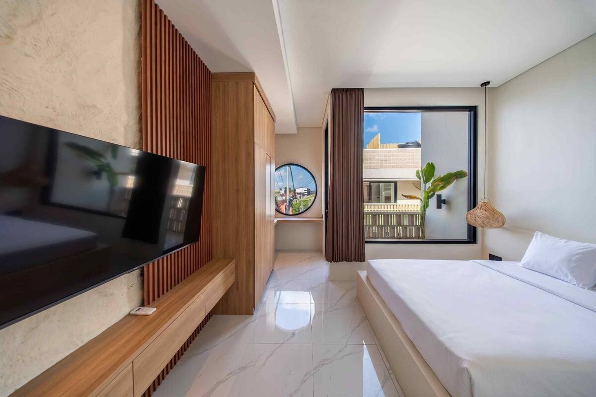 Departamento Confort, 1 cama Queen size, aire acondicionado | Caja de seguridad en la habitación y escritorio