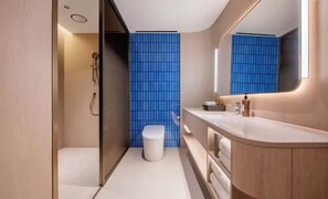 Værelse med 2 enkeltsenge - ikke-ryger - rengøring | Badeværelse | Hårtørrer, håndklæder, Shampoo, Toiletpapir