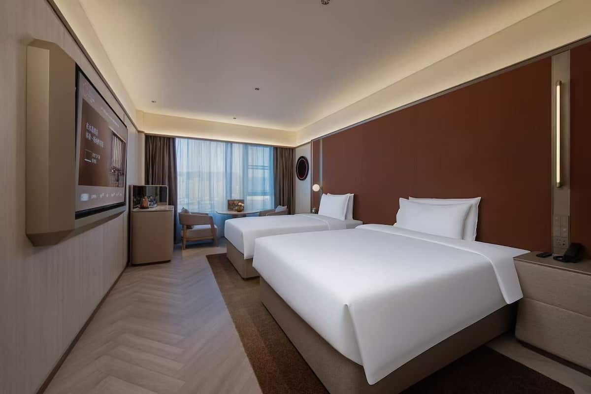 Executive Twin Room | Laptop workspace, blackout drapes, iron/ironing board, free WiFi