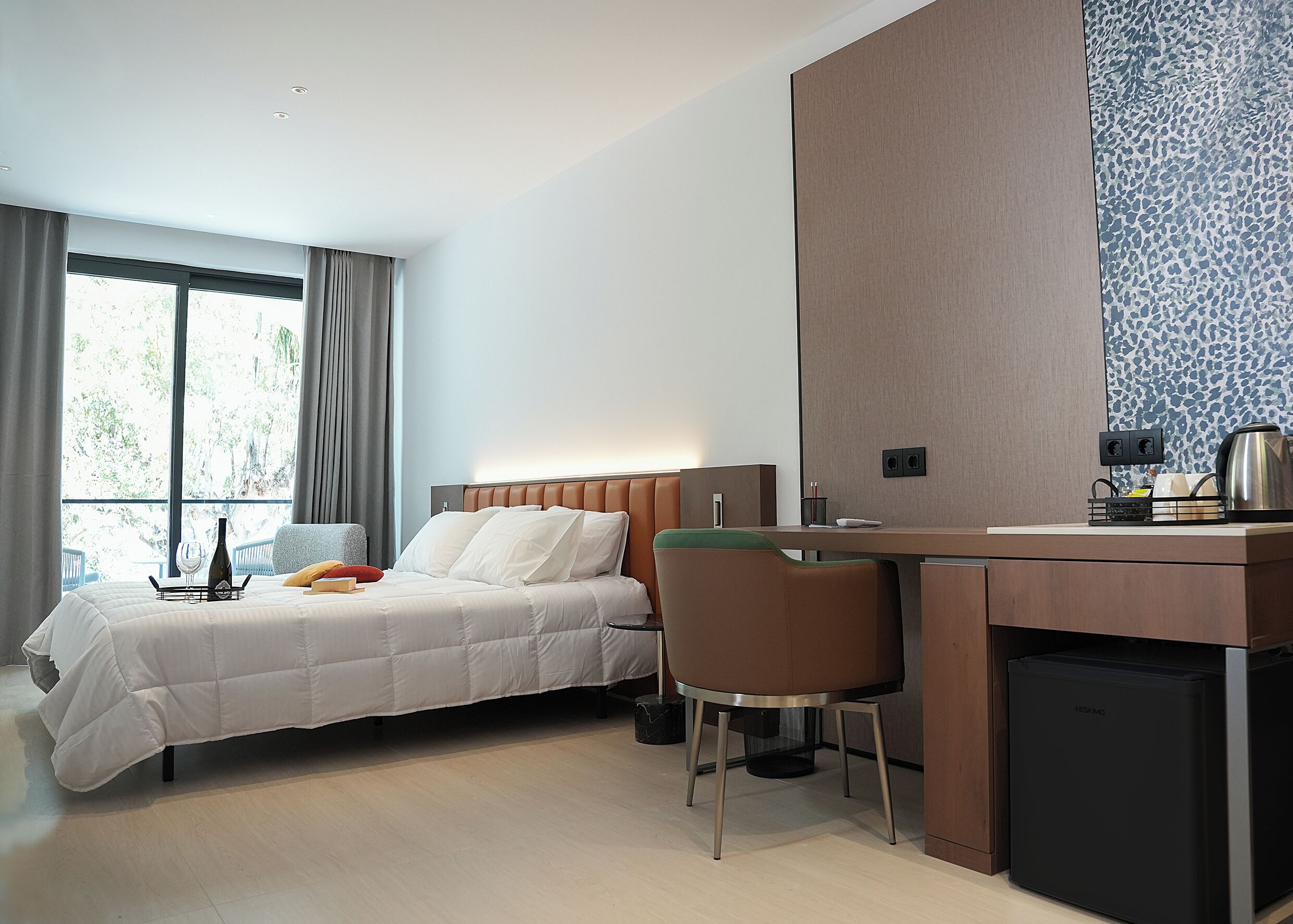 Chambre Deluxe, vue sur la mer | Bureau, espace de travail pour ordinateurs portables