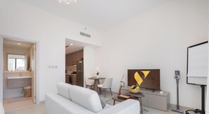 Deluxe Studio, Balcony, City View | Living area - Vogue | Albatross Yas Island near Ferrari World (Abu Dhabi)