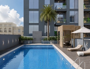 Outdoor pool - HAVN - 1 Bedroom in Olivo Park, JVC (Dubai)
