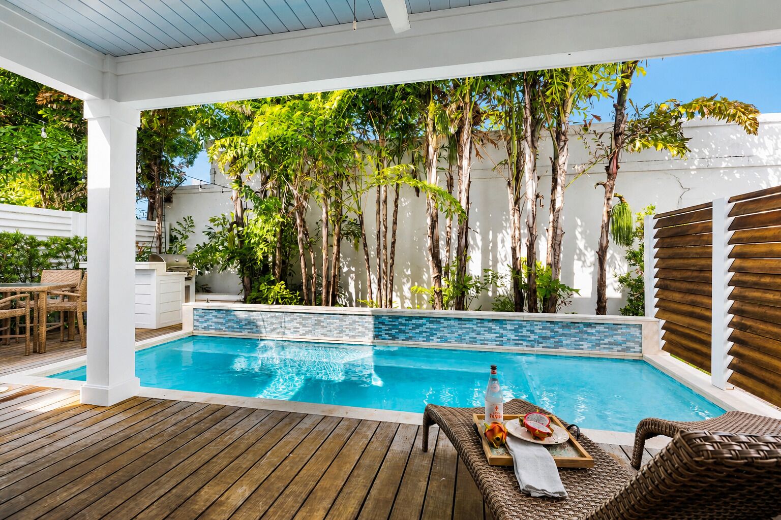 A heated pool
