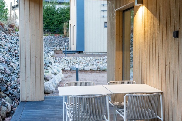 Patio in downstairs, access from living area.