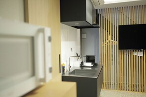 Maisonette, 2 Schlafzimmer, Balkon | Eigene Küche | Espressomaschine, Wasserkocher mit Kaffee-/Teezubehör, Herdplatte
