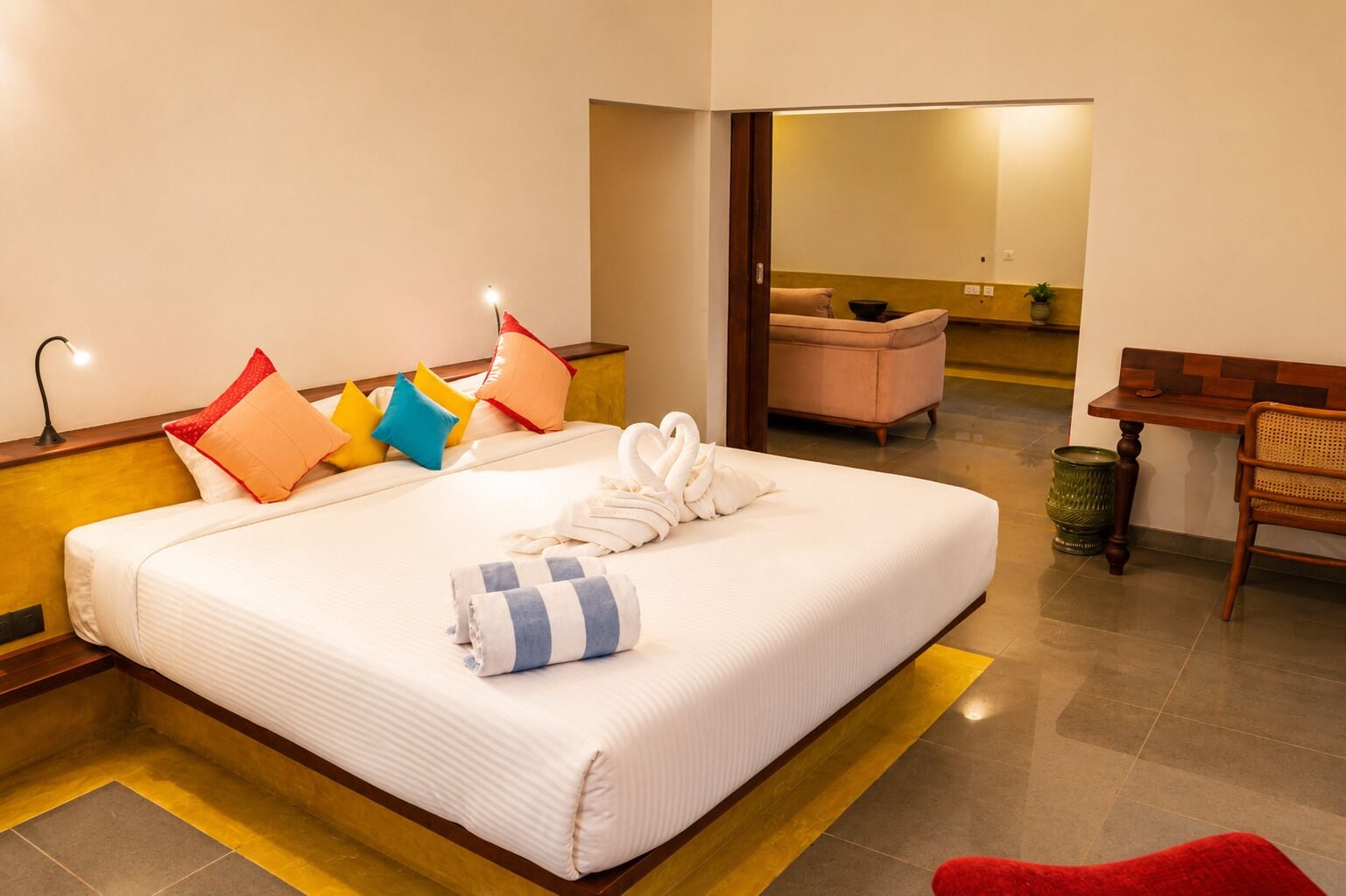 Luxury Suite, Pool View | Premium bedding, desk, laptop workspace, iron/ironing board (on request)