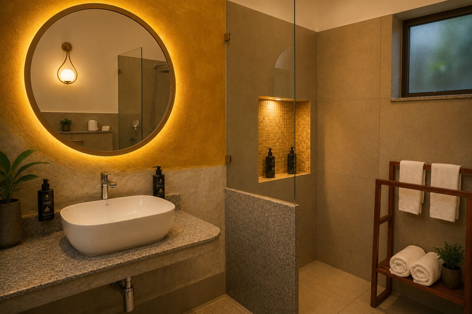 Premium Cottage Double | Bathroom | Shower, free toiletries, hair dryer, bathrobes