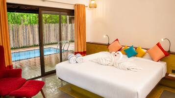 Luxury Suite, Pool View | Premium bedding, desk, laptop workspace, iron/ironing board (on request)