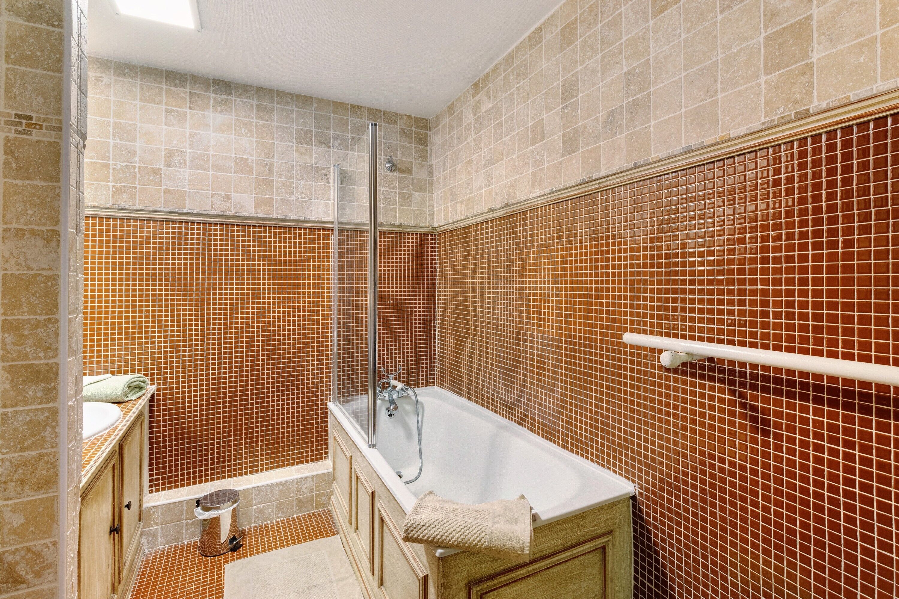 Douche, serviettes fournies