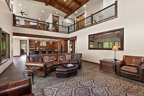 TV, fireplace - Luxury Mountain Home, Sleeps 20, Free Ski Shuttle (Durango)