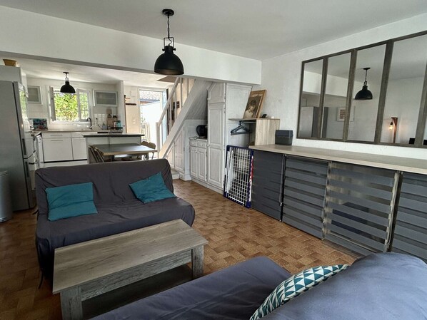 Living area - Peaceful house near beach - 5 guests (45 units) (Barbâtre)