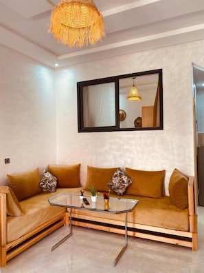 Comfort Penthouse, Balcony, Garden View | Living area - WOW beach house (IMSOUANE)