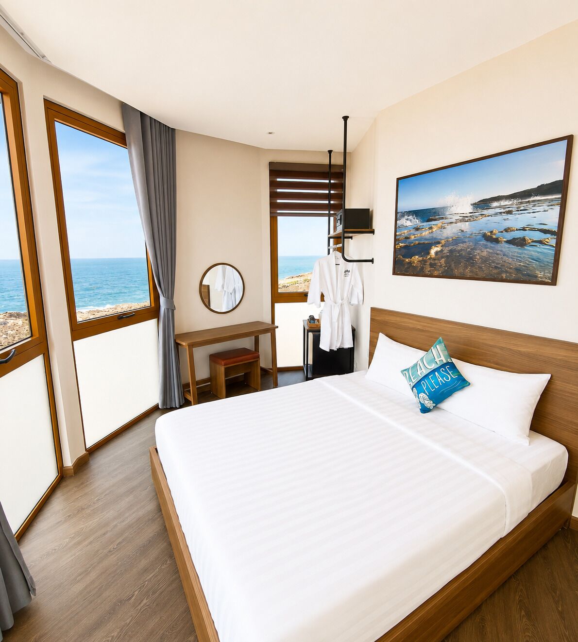 Bungalow, Ocean View | Peti besi dalam bilik, meja, ruang kerja komputer riba 
