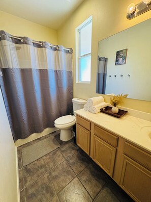 Hair dryer, towels, soap, toilet paper - 4-Bedroom House In The Lovely Foothills of the Tucson Mountains (Tucson)