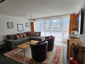 Living area - Domino 24 # 4-bed apartment, Dusche, WC 4-bed apartment, Dusche, WC by Interhome (Leukerbad)
