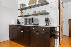 Kitchenette Coffee Maker, Air Fryers, Hot Plate, Microwave and Refrigerator - Owens Retreat • Main House + Cottage • Greer, SC (Greer)